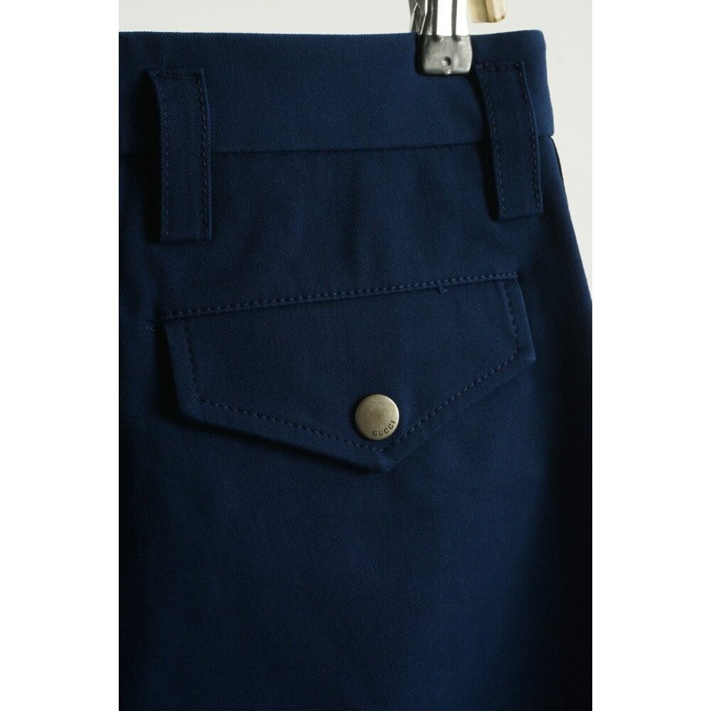 New Gucci Men's 46 US 30 x 28" Blue Side Stripe Technical Equestrian Riding Pant - Picture 9 of 16